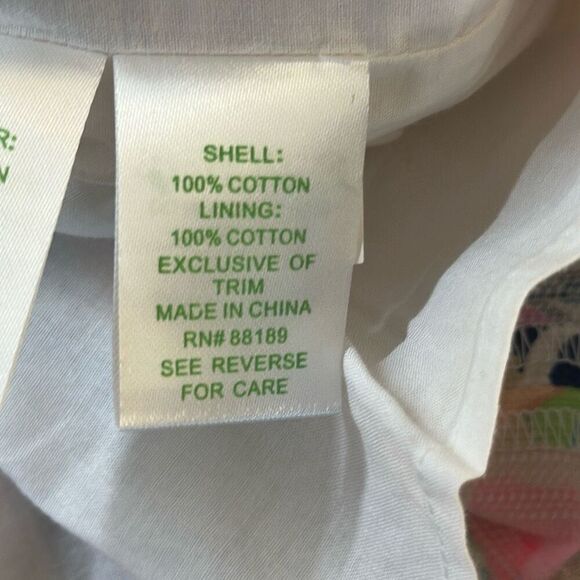 Lilly Pulitzer Cabrey Shift Dress MULTI PINA COLADA CLUB Pink Navy Size 2 27662 - Picture 9 of 11